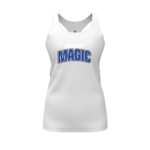 [CUS-DFW-RCBK-PER-WHT-FYS-LOGO1] Racerback Tank Top (Female Youth S, White, Logo 1)