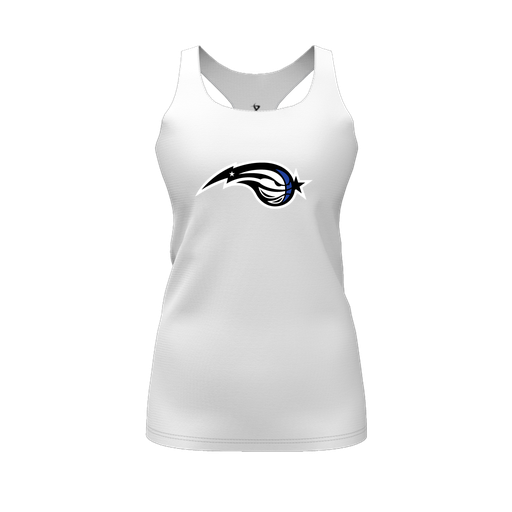 [CUS-DFW-RCBK-PER-WHT-FYS-LOGO2] Racerback Tank Top (Female Youth S, White, Logo 2)