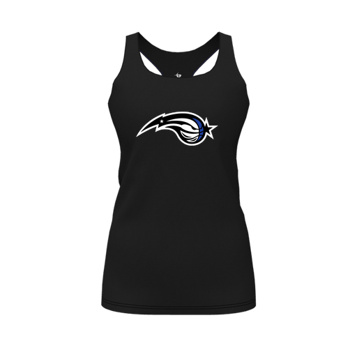 [FT0TRBBK-FYS-LOGO2] Decker Racerback Tank Top (Female Youth S, Black, Logo 2)