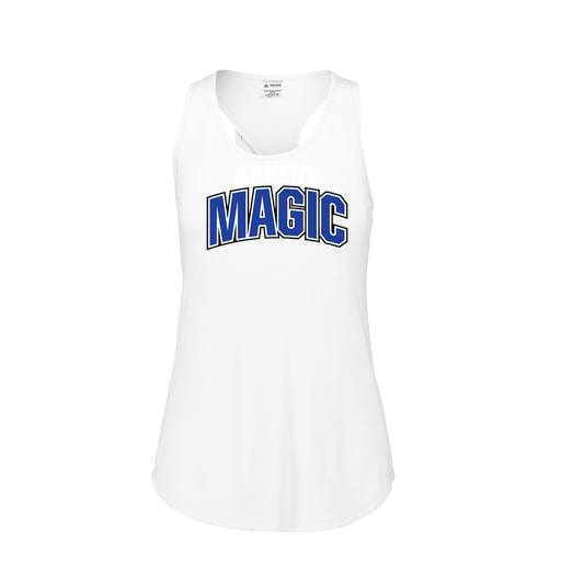 [FT0TUBWH-FAS-LOGO1] Ladies Tri Blend Tank Top (Female Adult S, White, Logo 1)