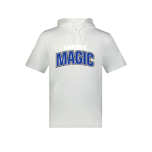 [6871.005.S-LOGO1] Men's Dri Fit Short Sleeve Hoodie (Adult S, White, Logo 1)