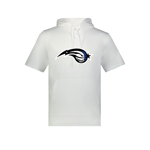 [6871.005.S-LOGO2] Men's Dri Fit Short Sleeve Hoodie (Adult S, White, Logo 2)