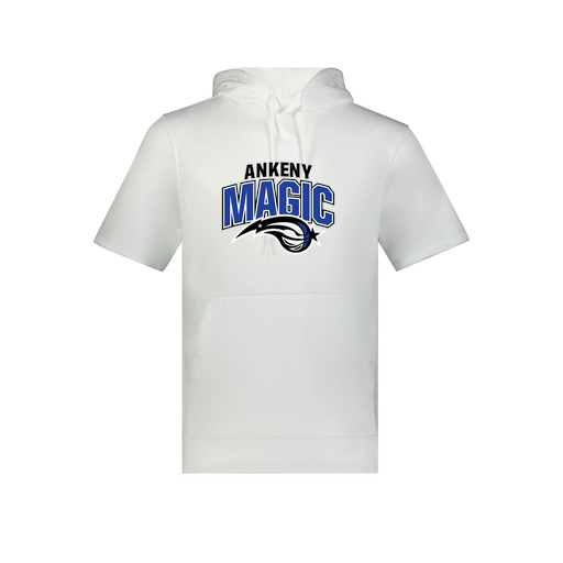 [6871.005.S-LOGO3] Men's Dri Fit Short Sleeve Hoodie (Adult S, White, Logo 3)