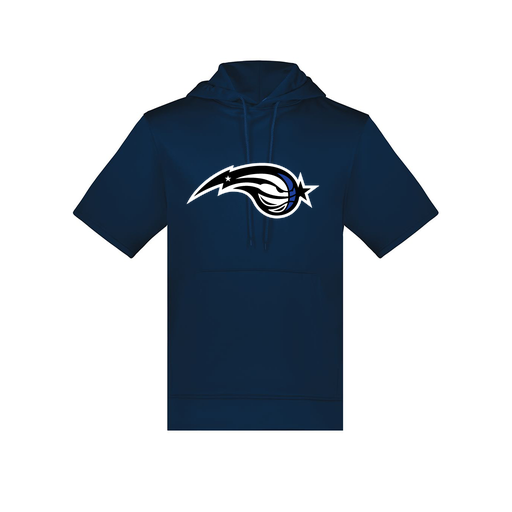 [6871.065.S-LOGO2] Men's Dri Fit Short Sleeve Hoodie (Adult S, Navy, Logo 2)