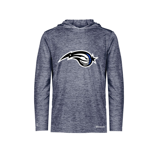 [FOLHCGNV-AS-LOGO2] Decker Men's Charge Hoodie (Adult S, Navy, Logo 2)