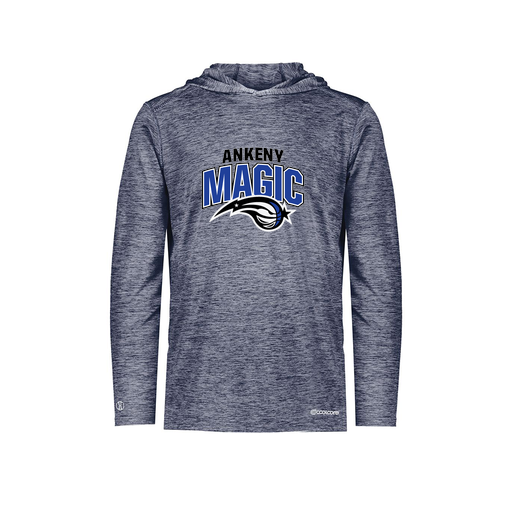 [FOLHCGNV-YS-LOGO3] Decker Youth Charge Hoodie (Youth S, Navy, Logo 3)