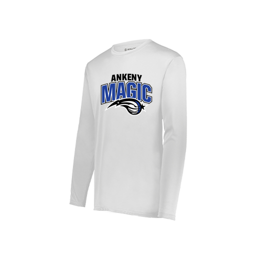 [222822.005.XS-LOGO3] Men's LS Smooth Sport Shirt (Adult XS, White, Logo 3)