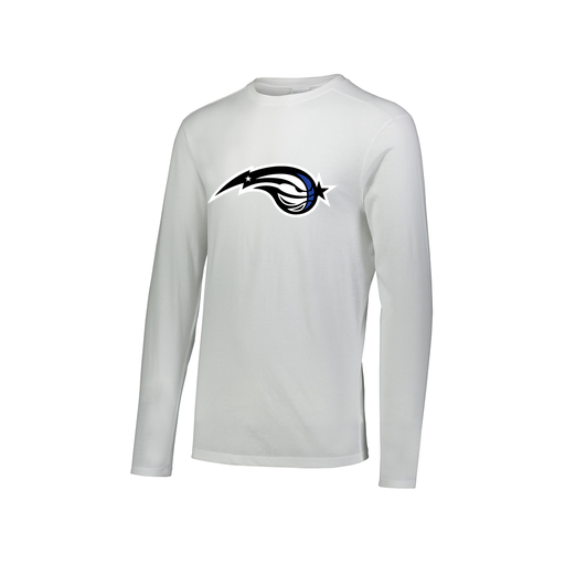 [FTLCUBWH-AXS-LOGO2] Decker Men's Tri-Blend T-Shirt - Long Sleeve (Adult XS, White, Logo 2)