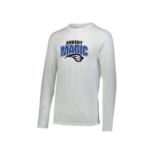 [3076.005.S-LOGO3] Youth LS Ultra-blend T-Shirt (Youth S, White, Logo 3)