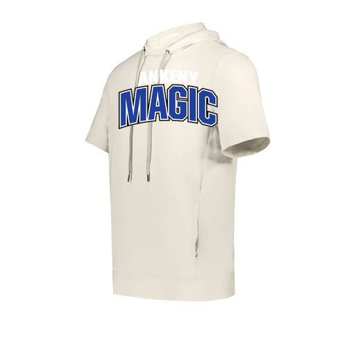 [222605-WHT-YS-LOGO1] YOUTH VENTURA SOFT KNIT SHORT SLEEVE HOODIE (Youth S, White, Logo 1)