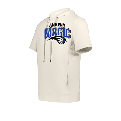 [222605-WHT-YS-LOGO3] YOUTH VENTURA SOFT KNIT SHORT SLEEVE HOODIE (Youth S, White, Logo 3)