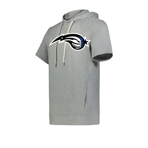 [222605-SIL-YS-LOGO2] YOUTH VENTURA SOFT KNIT SHORT SLEEVE HOODIE (Youth S, Silver, Logo 2)