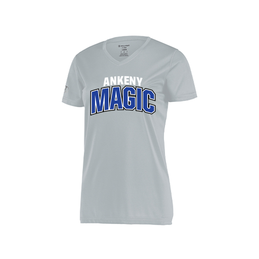 [222820.099.S-LOGO1] Ladies Movement Dri Fit Shirt (Female Adult S, Silver, Logo 1)
