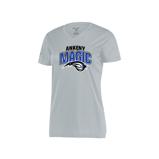 [222820.099.S-LOGO3] Ladies Movement Dri Fit Shirt (Female Adult S, Silver, Logo 3)