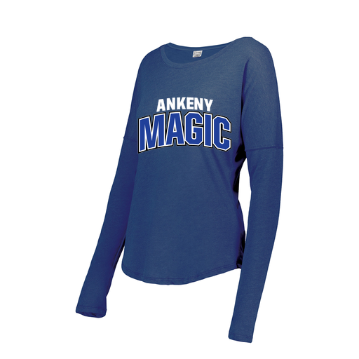 [3077.U55.XS-LOGO1] Ladies LS Ultra-blend T-Shirt (Female Adult XS, Royal, Logo 1)